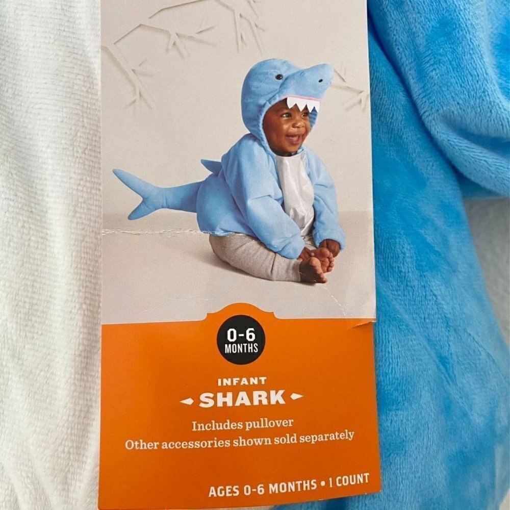 Target Hyde and Eek Plush Baby Shark Top 3D Infant 3-6M Halloween - Picture 8 of 10
